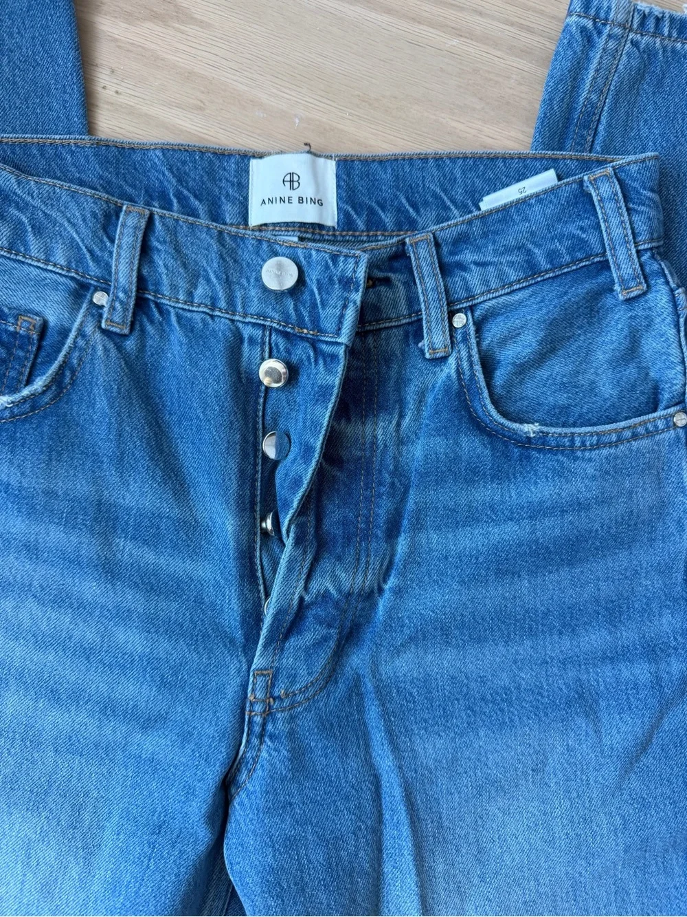 Anine Bing Roy Jeans in Nordic Blue - Picture 3 of 6